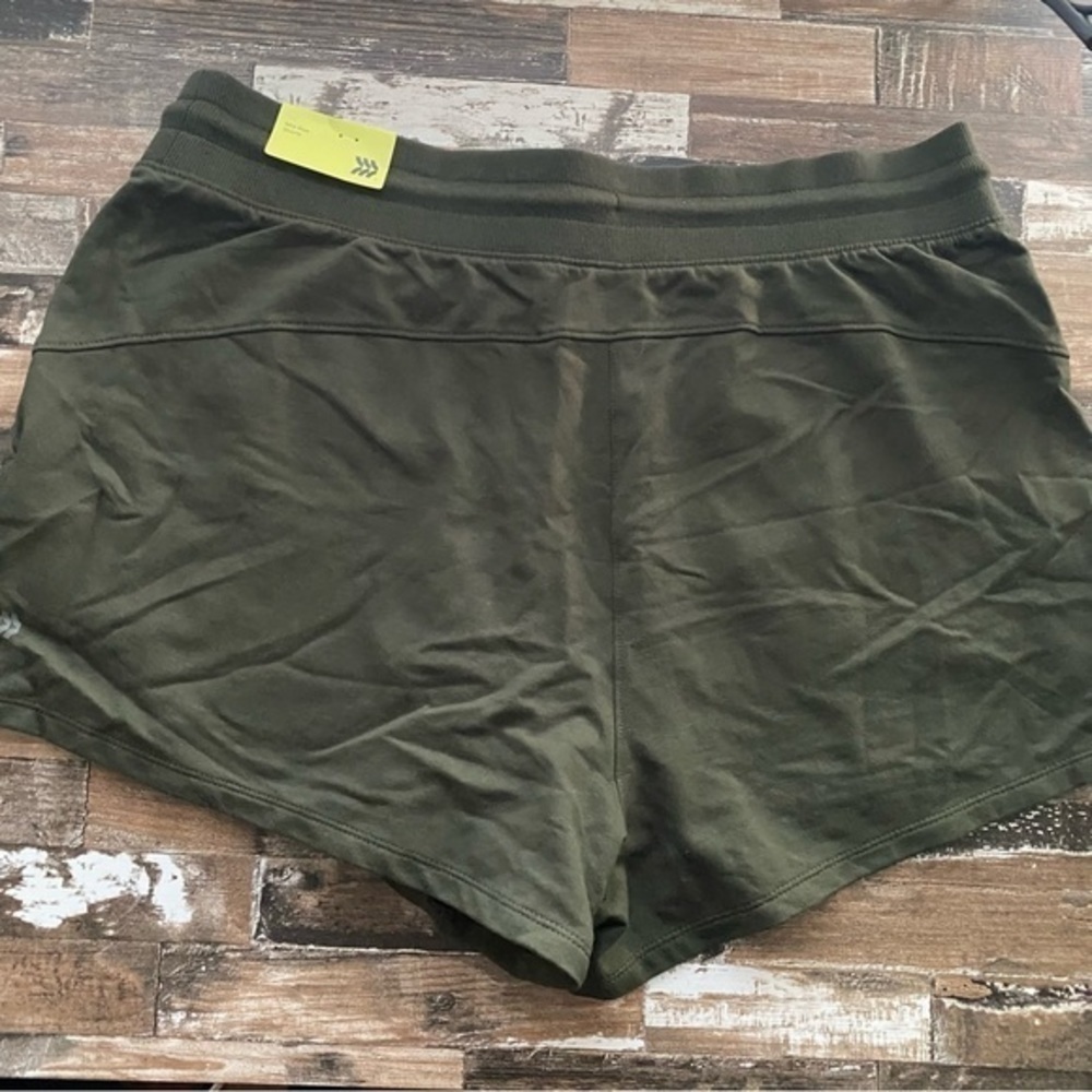 NWT French Terry Mid-Rise Short Olive Green - Picture 5 of 7